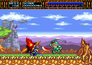 Скриншот игры Rocket Knight Adventures